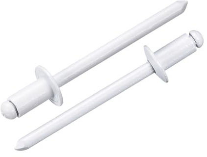 QUARKZMAN 100Stk 5/32x5/16 Rundkopf Blindnieten Aus Verzinktem Kohlenstoffstahl Mit Hülse Und Dornkappe Weiße Blindnieten