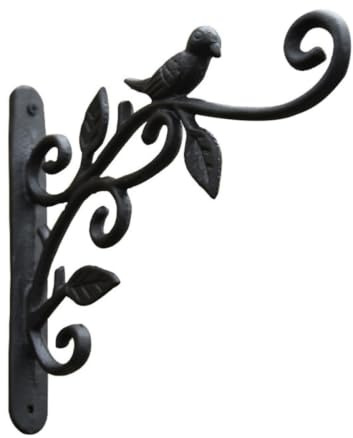 GLEAVI 1ensemble Support Mural pour Plante Suspendue Noir Crochet Stable et Robuste pour Panier à Fleurs Jardin Intérieur et Extérieur Balcon Patio Décoration Murale Extérieure Crochet