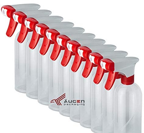 Lot de 10 flacons pulvérisateurs vides transparents à 500 ml