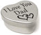 Perfect Way To Say I Love You. Beautiful Mini Silver Heart Gift Tin With Sweets, Present to say I Love You. Tin size 45mm x 45mm x20mm. (Dad)