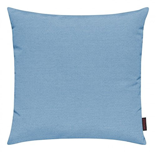 Magma Kissenhülle FINO - 40 x 40 cm - 2er Set - Hülle mit Reißverschluss - einfarbig - knitterarm und fest - waschbar, Farbe:Magma_türkis_032