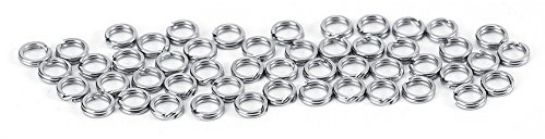 Split Ringe Edelstahl Angelgerät Köder Doppel Kreis Split Ring Connector 50/100 stücke