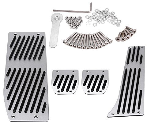 Qiilu 4 stücke Auto Schaltgetriebe Fußstütze Pedal, Kupplungsbremse Fußstütze Pedal Pad für 1 3 5 7 X1 Serie E30 E32