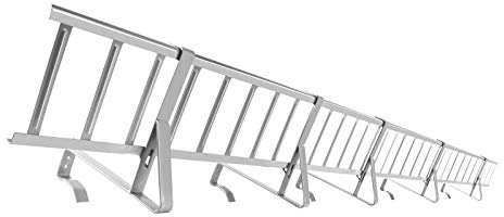 Komplettes SCHNEEFANGGITTER Set 3,00 m Lang, Schneefang, Gitterhöhe 15 und 20 cm (20 cm, Silber)