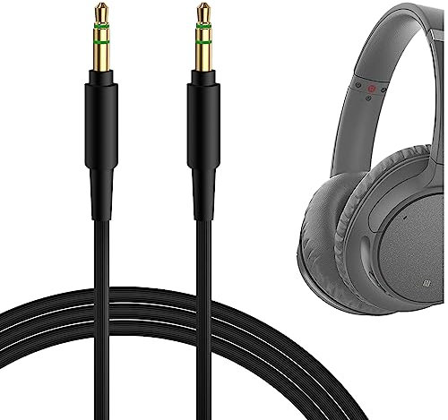 GEEKRIA QuickFit Audio Kabel Kompatibel mit Sony WH-1000XM5 XB910N 1000XM4 1000XM3 CH710N CH700N XB910N H910N MDR-XB950B1 Kopfhörer, 3.5mm AUX Ersatz-Stereokabel für Kopfhörer (1.2m)