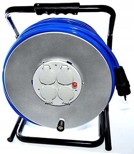 Hilark Professionnelle H07BQ-F 3x2.5 50m Electric Extension Cable Reel with Socket Block