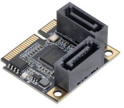 chenyang CY PCI Express Mini PCI-E auf 2 SATA 3.0 Ports Adapter Converter Festplattenerweiterungskarte für Motherboard