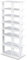 COSTWAY 7-Tier Shoe Rack, Freestanding Wooden Shoe Shelf Storage Stand, Single/Double Row Corner Shoes Organiser Unit for Home Hallway Entryway Closet (45 x 26 x 110cm, White)