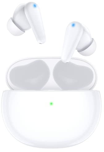 TCL MOVE AUDIO S180 - Écouteurs Sans Fil avec Boîtier - Oreillettes Bluetooth Suppression Bruit Ambiant, Transmission Double Micro, Mode Transparence - Casque avec Batterie Longue Durée - Blanc Perlé