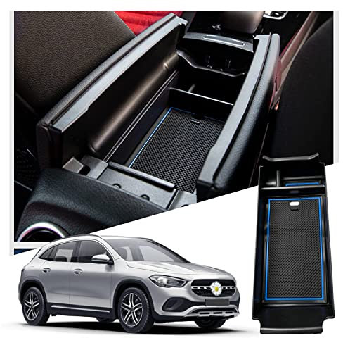 Ruiya Kompatibel mit Mercedes-Benz GLA H247 2020-2024 2025 Mittelkonsole Aufbewahrungsbox, GLA Armlehne Organizer Tray Mittelarmlehne Handschuhfach Mittelkonsole Organizer Ablagefach GLA Zubehör