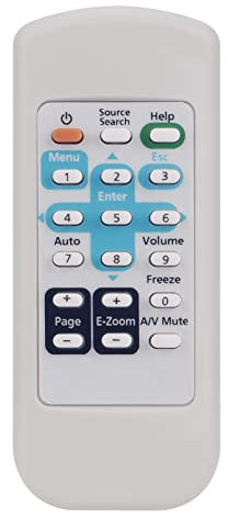 ALLIMITY 1491605 Reemplazo de Mando a Distancia por Epson Projector EB-X62 EBX62 EMP-82 EMP-822 EMP-83 EMP-S5 EMP-S52 EMP-X3 EMP-X5 EMP-X52