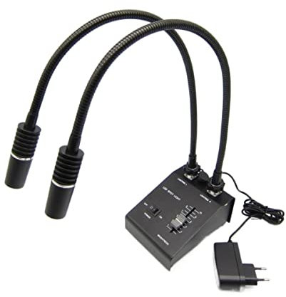 Handmikroskop-Zubehör, 85-265 V, Stereo-Mikroskop, Beleuchtung, 6 W, LED, Dual-Schwanenhalsmikroskop, Lichtquelle, Mikroskop-Zubehör