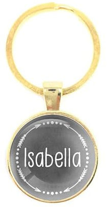 Schlüsselanhänger Glas - Isabella, golden