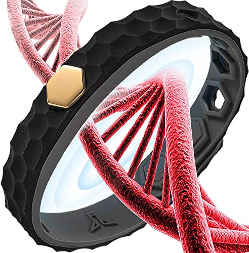 Nimedala Afiz Far Infrarot Negative Ionen Armband Antistatische Verflüssigung Handschlaufe Silikon Sportarmband für Männer Frauen (Schwarz-b)