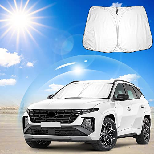 Ruiya Parasol para Parabrisas Delantero Compatible con Hyundai Tucson 2015-2024 2025 Parasol Coche Delantero Anti UV Rayos Parabrisas de Coche Parasol Protección Solar para Tucson Accesorios