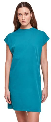 Urban Classics Damen Kleid Ladies Turtle Extended Shoulder Dress watergreen XXL