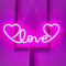 Love Heart Pink LED Neon Sign for Wedding Propose Marriage Mother's Day Valentine's Day Wall Decor, Dimmable Hanging Neon Light up Night Lamp Signs for Background,USB Powered,15 * 5.5in…