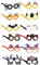 Eterspr Set di Occhiali Halloween - 12 Pezzi Divertenti per Festa, Decorazione Adatta per Bambini e Adulti, Carnevale (Carta)