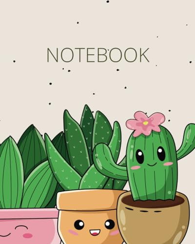 Cactus Notebook College Ruled: Cactus Composition Notebook for Students, 8 x 10 inches, 100 Pages