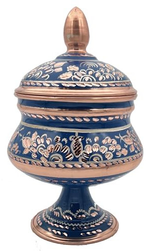 vensila Handmade Copper Sugar Bowl | Elegant and Traditional Copper Bowl for Serving Sugar, Spices, and Small Treats | Antique Finish, Durable Design, and Suitable for Kitchen Decor