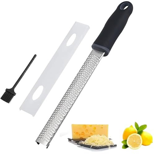 Rallador de Limón, Rallador, Rallador de Queso, Ralladores de Queso de Mano, Ralladores De Cocina, Zester para Queso, Zester Hecho de Acero Inoxidable, Rallador de Acero Inoxidable
