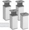 4 Aluminum Alloy Cabinet Legs, 0-20mm Adjustable Height, Silver (15CM) for Desk/Sofa/Table
