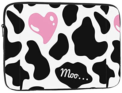 Black White Milk Cow Print Laptop Bag Water-Resistant Laptop Sleeve Computers – Protective Slim Notebook