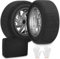 MOONCOOL Schneesocken Auto Textil Schneeketten - Reifensocken Snow Chains for Cars Ultimative Reifenhaftung und -haftung Passend für Reifen, Auto SUV Minivan Pickup, (2er-Set) Groß, Schwarz