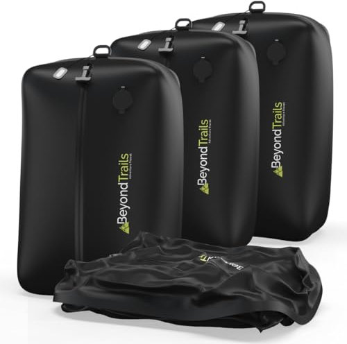 BeyondTrails 3 Pack Vacuum Compression Packing Cubes for Clothes | Travel Bag | Vacuum Storage Bags | Suitcase Travel Accessories Packing Organiser | Plane Essentials | Luggage Gear