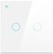 Homekit Smart Light Switch,Glass Touch Panel, Works with Homekit,Siri Voice Control,Timing, Neutral line Needed,EU,10A (2 gang)