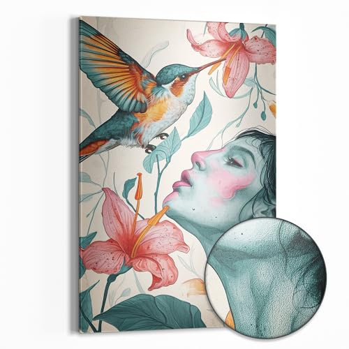 DEQOART Metall Magnettafel | 60x90 cm cm groß | Motiv Harmonische Naturpoesie | Whiteboard für alle Magnete | Magnetboard Wand-Tafel für Küche & Büro | Design Magnetwand Pinnwand magnetisch