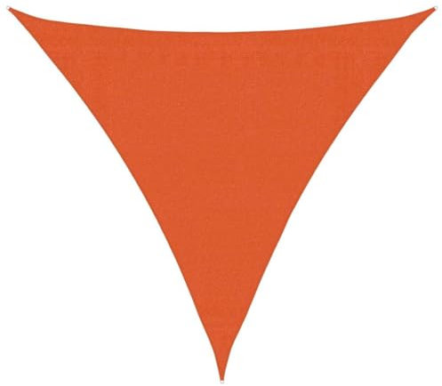 vidaXL Toldo de Vela Triangular HDPE Naranja 160 g/m² 3,6x3,6x3,6 m, Vela de Sombra de Sol, Vela de Sombra, toldo de Patio, Vela de Sombra Solar