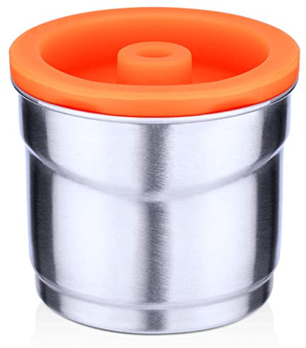 TFixol Stainl Steel Coffee Capsule Refillable Coffee Capsules Espresso Capsules Compatible with illy Coffee Silver