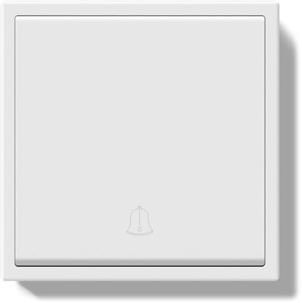 BSEED LIFE Interruptor de Timbre Empotrado,Interruptor de Botón con Marco de PC,Timbre con Conexiones de Resorte Para Casa y Piso,Fácil Instalación,80 * 80mm Blanco