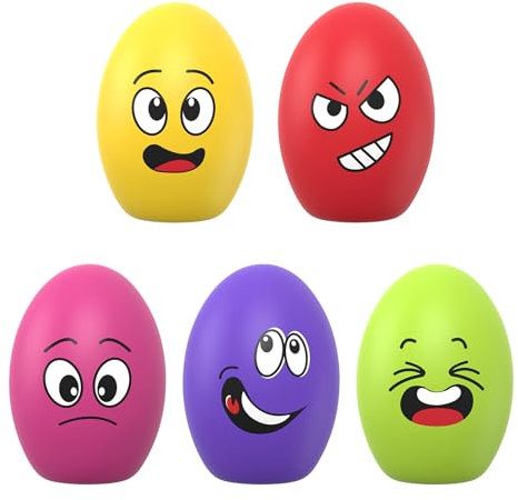 TOPWE Hundespielzeug, [5 Stück] Lustig Weich Quietschend Egg Ball - Interaktives Hunde Spielzeug für Welpen, Kleine