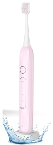 Elektrische Zahnbürste, Schallzahnbürste 5-Modi, 30S-Erinnerung, Zahnbürste Elektrisch Weißen Ihre Zähne in Zwei Wochen, 8 Austauschbare Bürstenköpfe mit 3D Wavy Soft Brush, IPX7 Electric Toothbrus