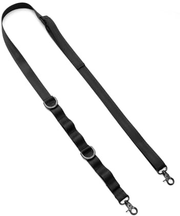 TACTICAL_GEEK TGBelt6 EDC Verstellbarer Schultergurt Crossbody-Gurt mit Molle-Befestigung und Doppel-D-Ringen Ersatztrageriemen für Sling Bag Zubehör, Schwarz