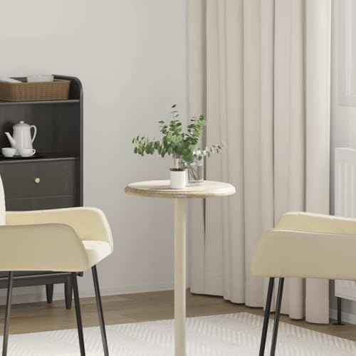 ZQQLVOO Marmor Tischplatte Ø40x2,5 cm Creme Ersatzplatte für Esstisch Kaffeetisch Gartentisch Stilvoll Robust Leicht zu Reinigen Naturstein Dekorativ