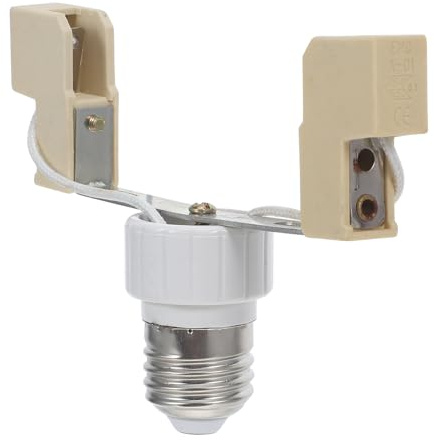 Convertitore per Portalampada in Ceramica E27 a R7s 118mm | Bianco, per Lampadina Alogena e Uso Industriale o Domestico, 13, 50x10, 00x3, 50cm