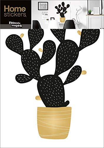 DRAEGER Paris 170.002054.03 Wandtattoo Kaktus Black & Gold XL, Papier, schwarz, 61,5 x 44 x 0,1 cm