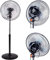 Bakaji Ventilador de pie 3 en 1, columna de suelo, de mesa y pared, oscilante, potencia 60 W, altura 130 cm, con 3 velocidades, silencioso, aspas de 40 cm, color negro
