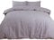 Highams Seersucker Duvet Cover with Pillow Case Bedding Set, Silver Grey - Single