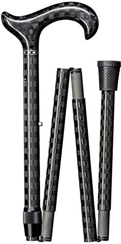 Designer Gehstock Exclusiv Carbon-Ergonomic Faltstock L-Derby