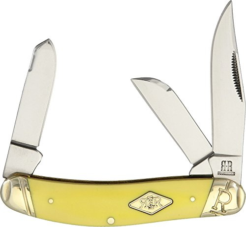 Rough Rider Yellow Carbon Sowbelly, Taschenmesser, drei Carbonklingen, RR1733