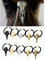 Carykon 10PCS Damen Haarband Legierung Krähenschädel elastischer Pferdeschwanzhalter, gemischte Farben