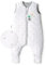 Ehrenkind® Babyschlafsack | Schlafsack mit Füßen 2.5 TOG | Bio-Baumwolle | Ganzjahres Schlafsack Baby Gr. 90 Farbe Weiß mit grauen Sternen | Oeko-Tex | Schlafsack winter und Sommer Schlafsack Kinder