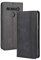 LAGUI Kompatible für LG K61 Hülle, Leder Flip Case Schutzhülle für Handy mit Kartenfach Stand und Magnet Funktion als Brieftasche, schwarz