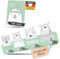 Kindsblick ® Bären Kindergarderobe in Mintgrün inkl. niedlichem A4 Poster - Garderobe Kinder Edition mit 4 Haken - Wunderschöne Kinder Garderoben Deko - Kinder Garderobe Maße (38 x 15 x 1 cm)