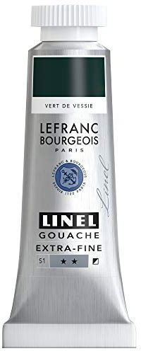 Lefranc & Bourgeois Gouache Paint, Cypress Green, 14ml Tube-Gouachefarbe