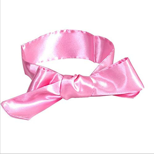 EROSPA® Weiche Satin Augenbinde Augenmaske Fetisch BDSM - 150 x 7 cm (Rosa)